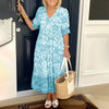 Rosetta - Vestito Maxi Bohemien con Scollatura a V