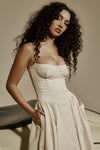 Nina - Abito Midi Senza Maniche con Corsetto