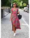 EVA | Abito Elegante con Scollatura a V e Copertura della Pancia