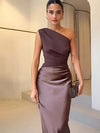 Vestito Maxi con Colpa in Satin