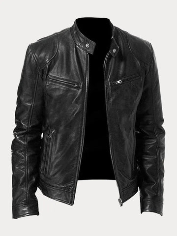 Victor™ | Giacca in Pelle Casual: Comfort e Stile Senza Tempo
