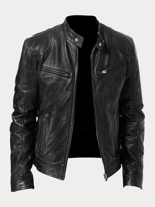 Victor™ | Giacca in Pelle Casual: Comfort e Stile Senza Tempo