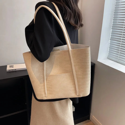 Betina™ - Borsa a Spalla in Pelle di Coccodrillo