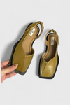 Cora Scarpe Pantofole con Punta Quadrata