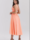 Ariana - Vestito Midi Flare con Corsetto e Scollatura a V