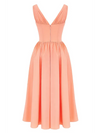 Ariana - Abito Midi Flare con Scollatura a V