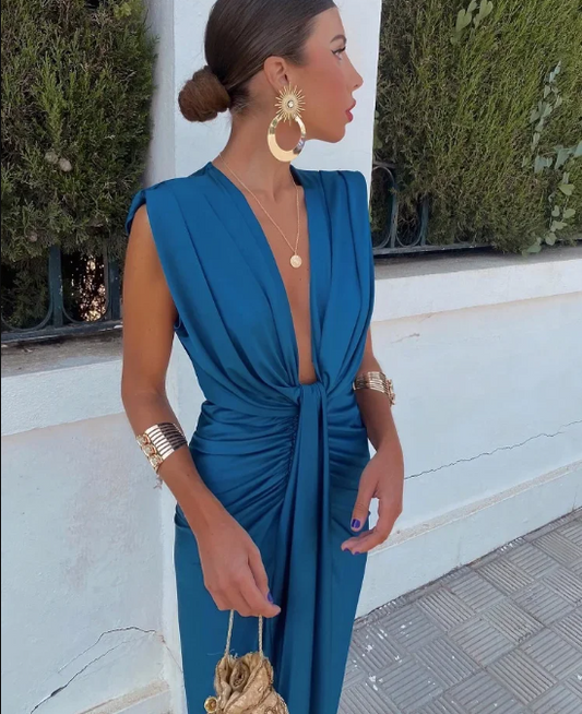 Moriah - Elegante Abito Maxi Plissettato