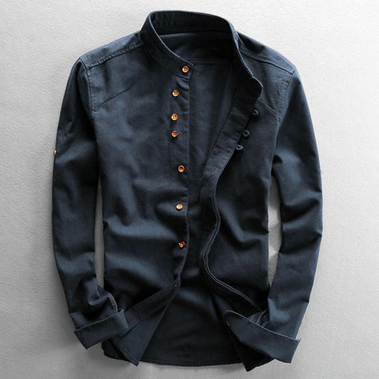 Kenji – Camicia Stile Giapponese in Misto Lino Premium