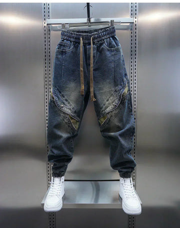 LAURENT™ | Pantaloni baggy in denim con cintura