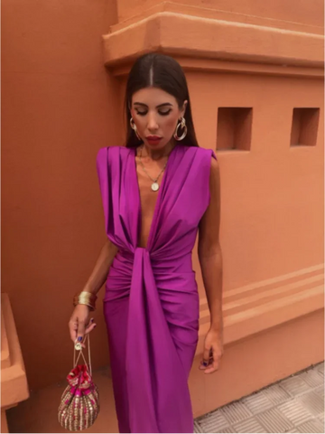 Vestito Plisè Elegante