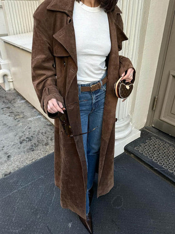 Sartori™ | Cappotto Trench in Camoscio