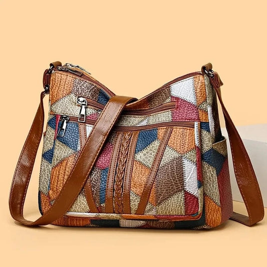 Solara | Borsa a mano in pelle mosaico