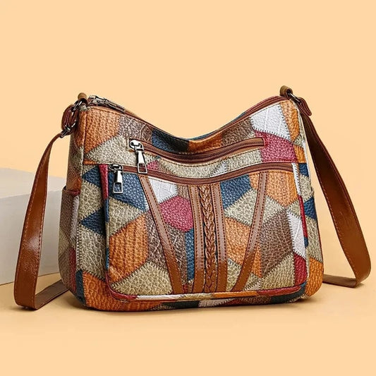 Solara | Borsa a mano in pelle mosaico