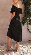 Nalani - Abito Maxi Off-Shoulder con Maniche a Farfalla