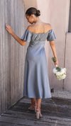 Nalani - Abito Maxi Off-Shoulder con Maniche a Farfalla
