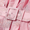 ABITO ROSA CON MANICHE VOLUMINOSO