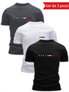 Set 3 T-Shirt Uomo Paris Traspiranti