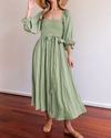 Ophelia - Vestito Midi con Maniche a Volant