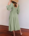 Ophelia - Vestito Midi con Maniche a Volant