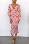 Megan - Abito Midi con Stampa Floreale