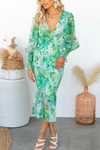 Megan - Abito Midi con Stampa Floreale