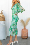 Megan - Abito Midi con Stampa Floreale