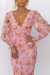 Megan - Abito Midi con Stampa Floreale