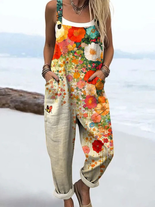 1 Vintage Floral Jumpsuit Women - Effortless Style & All-Day Comfort