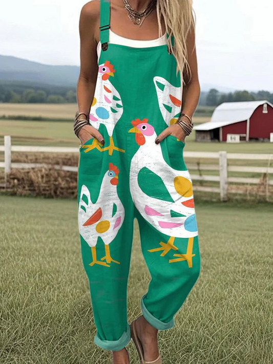 16 Women's Jumpsuit - Vintage Floral Design for Effortless Style & Comfort