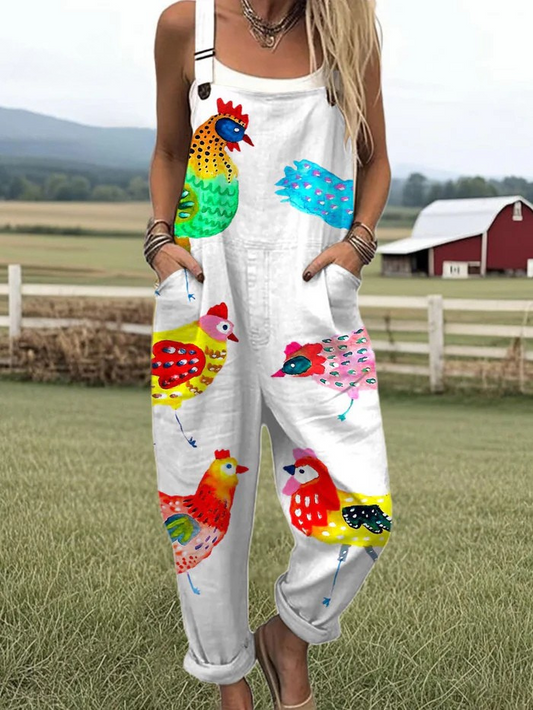 Tuta Vintage a Gamba Larga - Comfort Senza Sforzo e Stile Chic per Donne