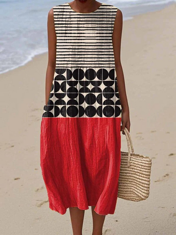 Jane™ Abito Midi Colorblock