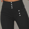 Leggings a Vita Alta con Dettaglio di Perline
