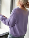 Maglia Soffice con Scollo a V e Spalla Scesa