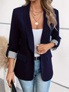 Blazer Leggero Monopetto con Manica Risvoltata