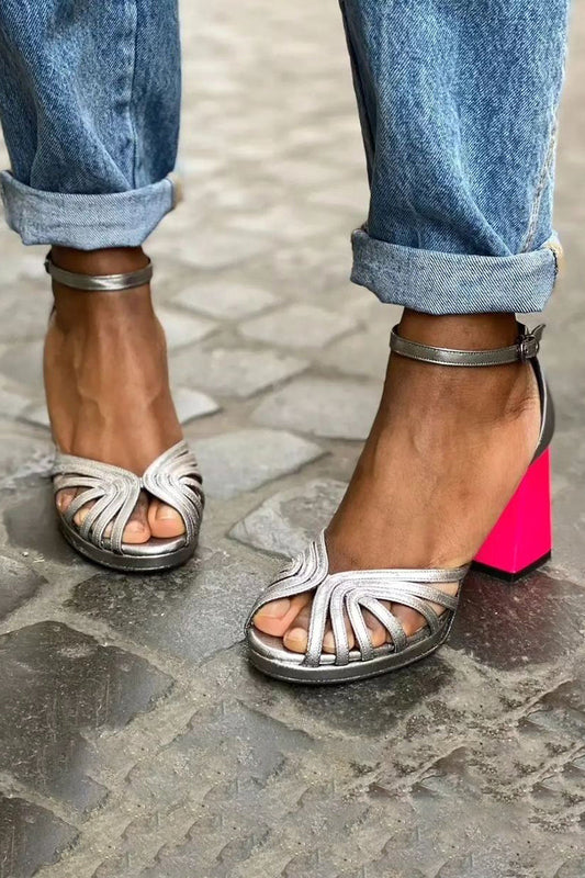 Seraphina™ | Sandali brillanti con tacco grosso