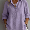Camicia Lunga in Lino con Collo a V