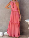 Ilona - Abito a Collo Halter con Volant e Maxi Tasche