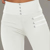 Leggings a Vita Alta con Dettaglio di Perline