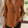 Blusa Fluida con Scollo Aperto