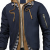 Giacca da Uomo con Cappuccio in Colore Unito - Giacca con Zip in Vestibilità Larga, Con Zip Frontale a Lunghezza Completa, Foderata per Primavera/Autunno/Inverno, Abbigliamento Casual (Nessuna Cintura Richiesta)