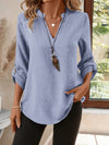 Blusa Fluida con Scollo Aperto
