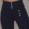 Leggings a Vita Alta con Dettaglio di Perline
