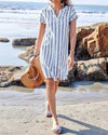 Martine™ | Elegante abito camicia a righe