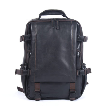 Zaino in Pelle Nera da Uomo | ISAAC