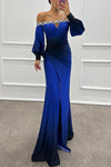 Julieta - Abito Maxi Off Shoulder con Dettagli di Gemme e Spacco