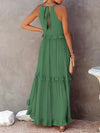 Ilona - Abito a Collo Halter con Volant e Maxi Tasche