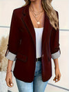 Blazer Leggero Monopetto con Manica Risvoltata