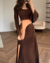 Aiah - Elegante Abito Maxi Tricot