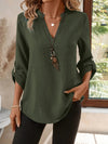 Blusa Fluida con Scollo Aperto