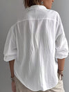Camicia Lunga in Lino con Collo a V